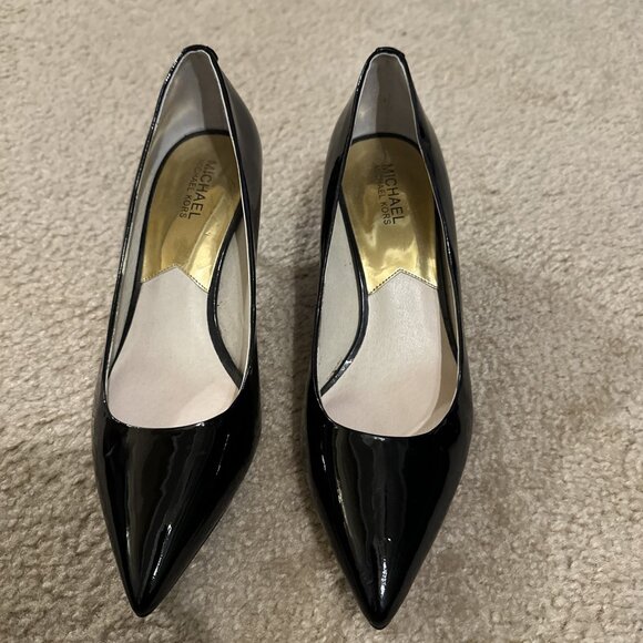 MICHAEL KORS Black Patent Leather Pumps Stiletto Heels - Picture 5 of 11